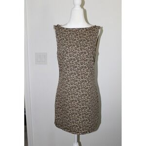 LE LIS COLLECTION Women's Sleeveless Leopard Print Mini Dress Size Medium